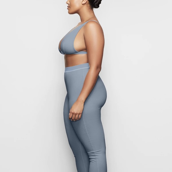 NWT Skims Cotton Ribbed Leggings In Kyanite, Size XXS - Picture 3 of 6